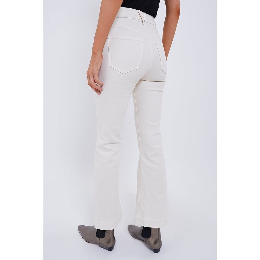 VERONICA BEARD Carson High Rise Ankle Flare - Ecru Size 28 NWT D0074 - Picture 2 of 7
